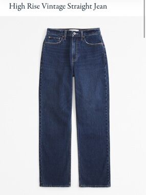 Abercrombie The Vintage Straight High Rise Jean 27/4 Short